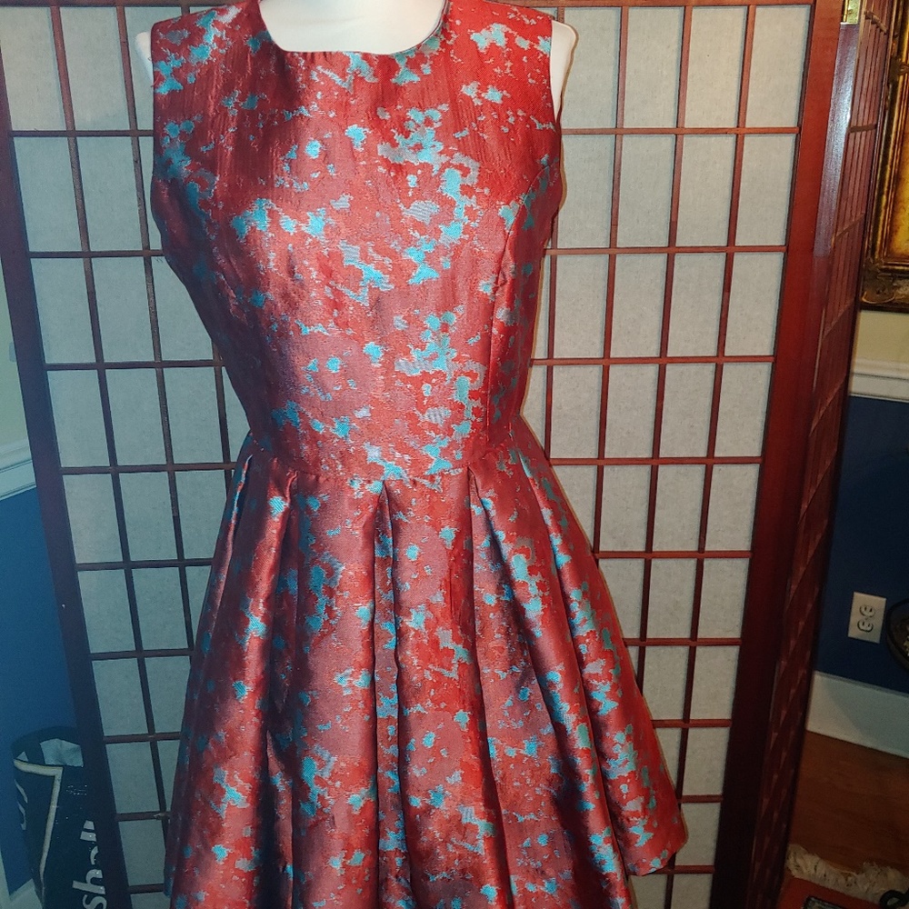BB Dakota red pleated dress